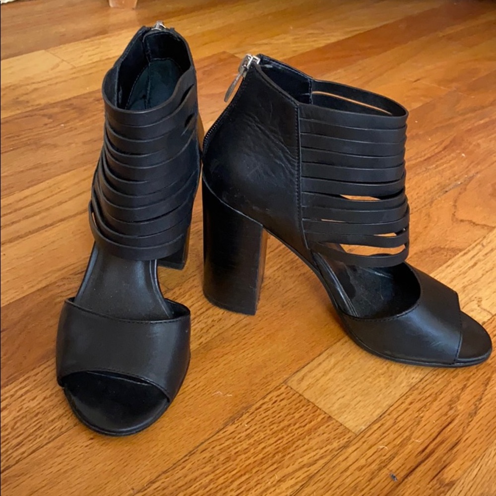 Trouve black chunky heels, size 6